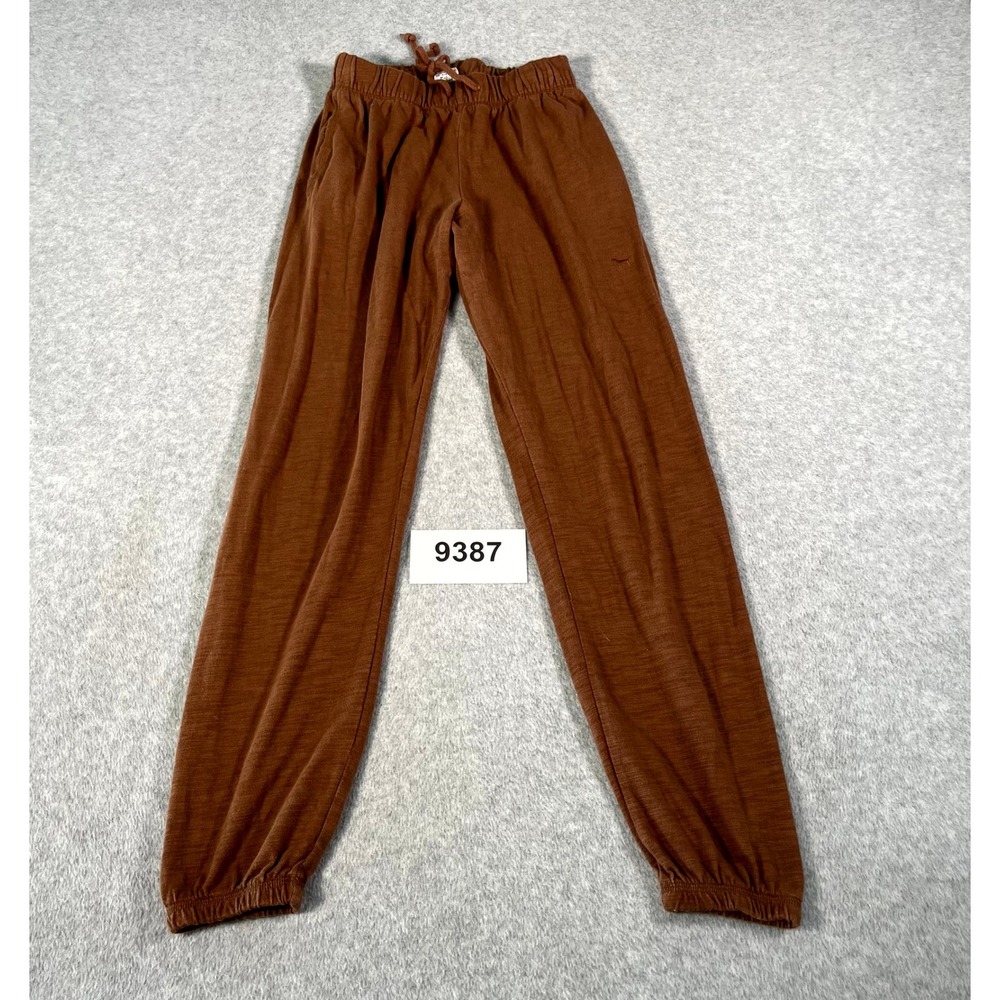 PINK Victoria's Secret Joggers Pants Womens XS Brown Cotton Drawstring Waist